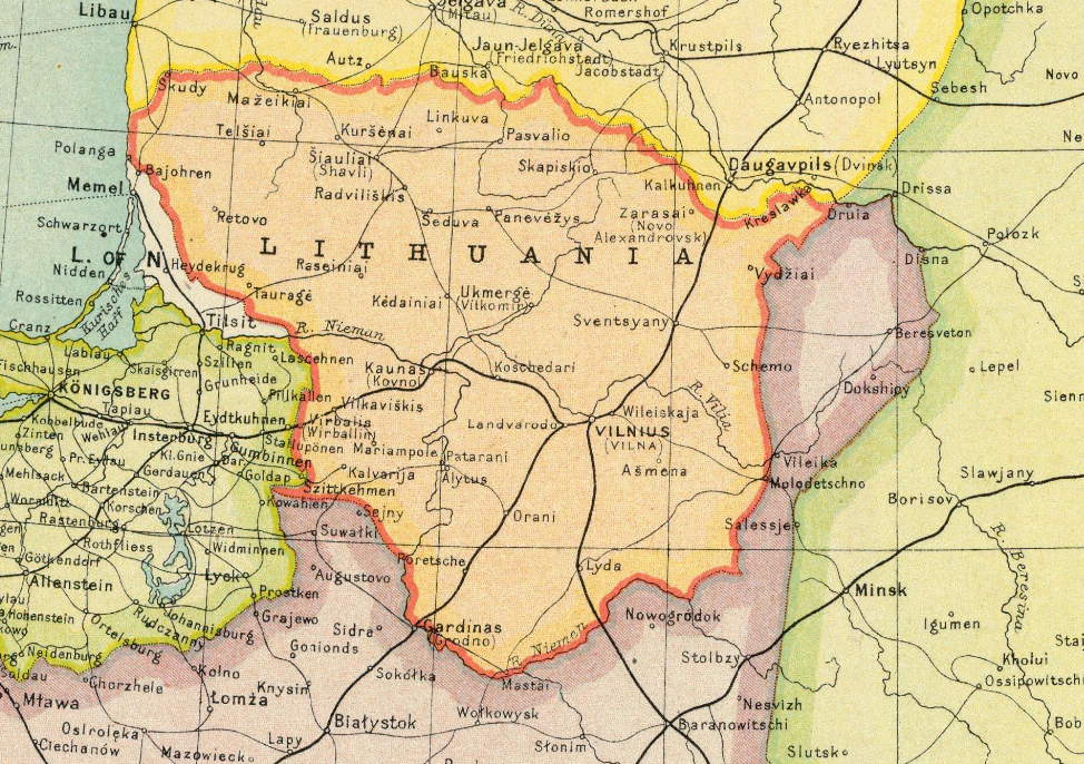 Angliškas žemėlapis Lietuvos, 1922.png