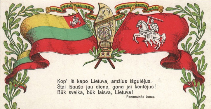 Atvirukas „Tegyvuoja nepriklausoma Lietuva“, apie 1918 m..png