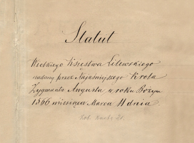 Antras Lietuvos Statutas lenkiškai (ranka rašytas), 1566 m..jpg